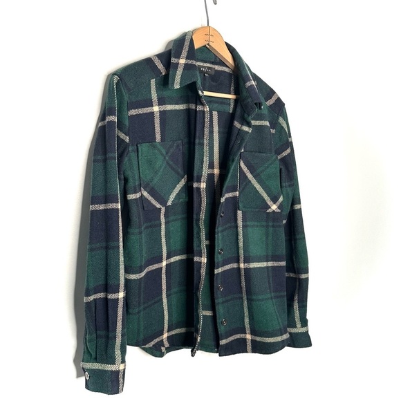 PacSun PS/LA | Green Plaid Shacket Flannel Shirt - Picture 2 of 6